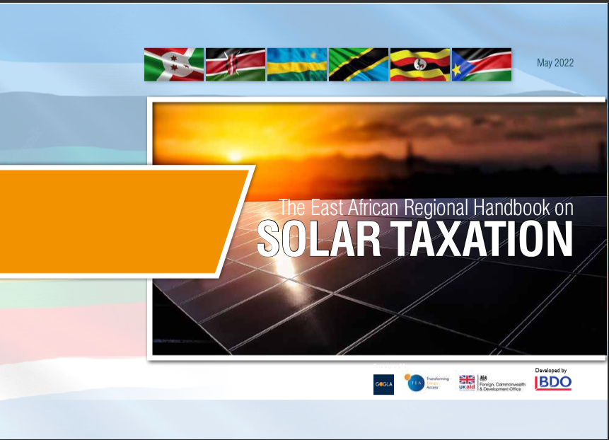 East African Regional Handbook on Solar Taxation